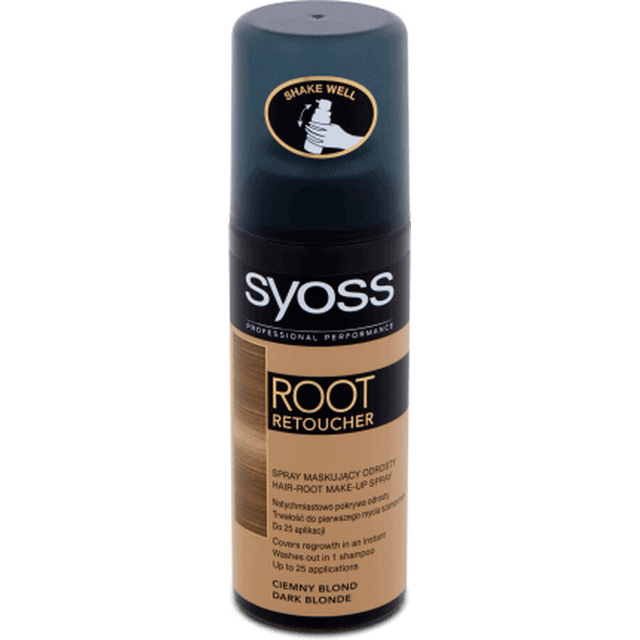 Syoss Root Retoucher Spray zum temporären Färben von dunkelblonden Wurzeln, 120 ml