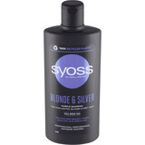 Syoss Shampooing pour cheveux hirsutes, blonds et blancs, 440 ml