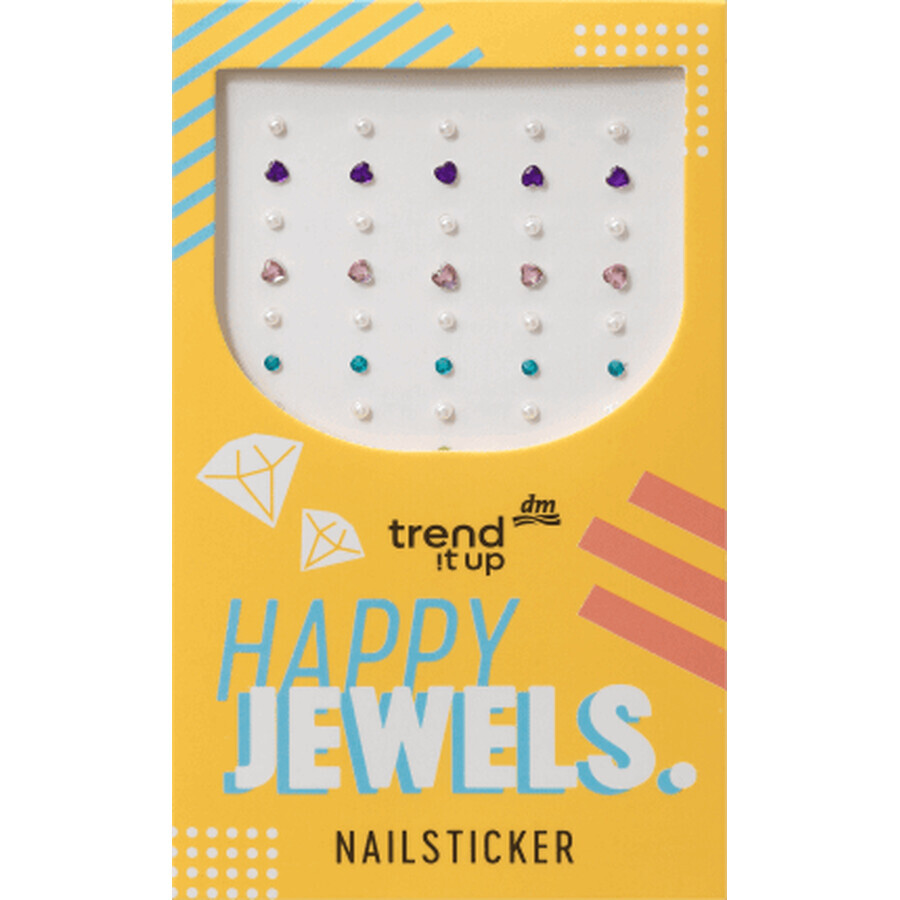 Adesivi per unghie Trend !t up Happy Jewels, 40 pz