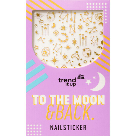 Trend !t up To the moon &amp; back nail stickers, 84 pcs