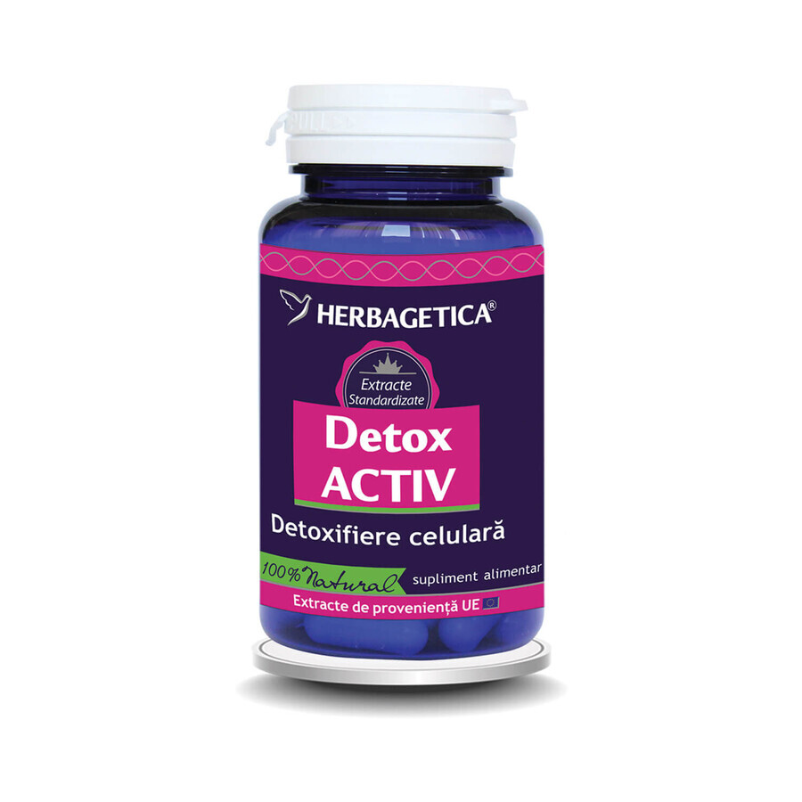 Detox activ, 60 capsules, Herbagetica