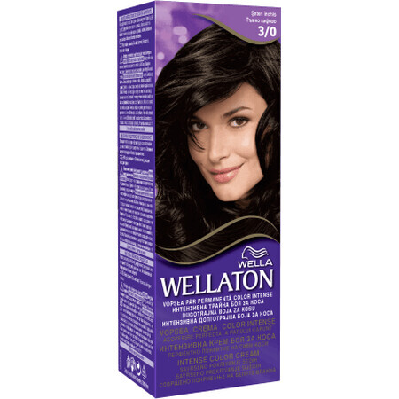 Wellaton Permanent hair dye 3/0 dark brown, 1 pc