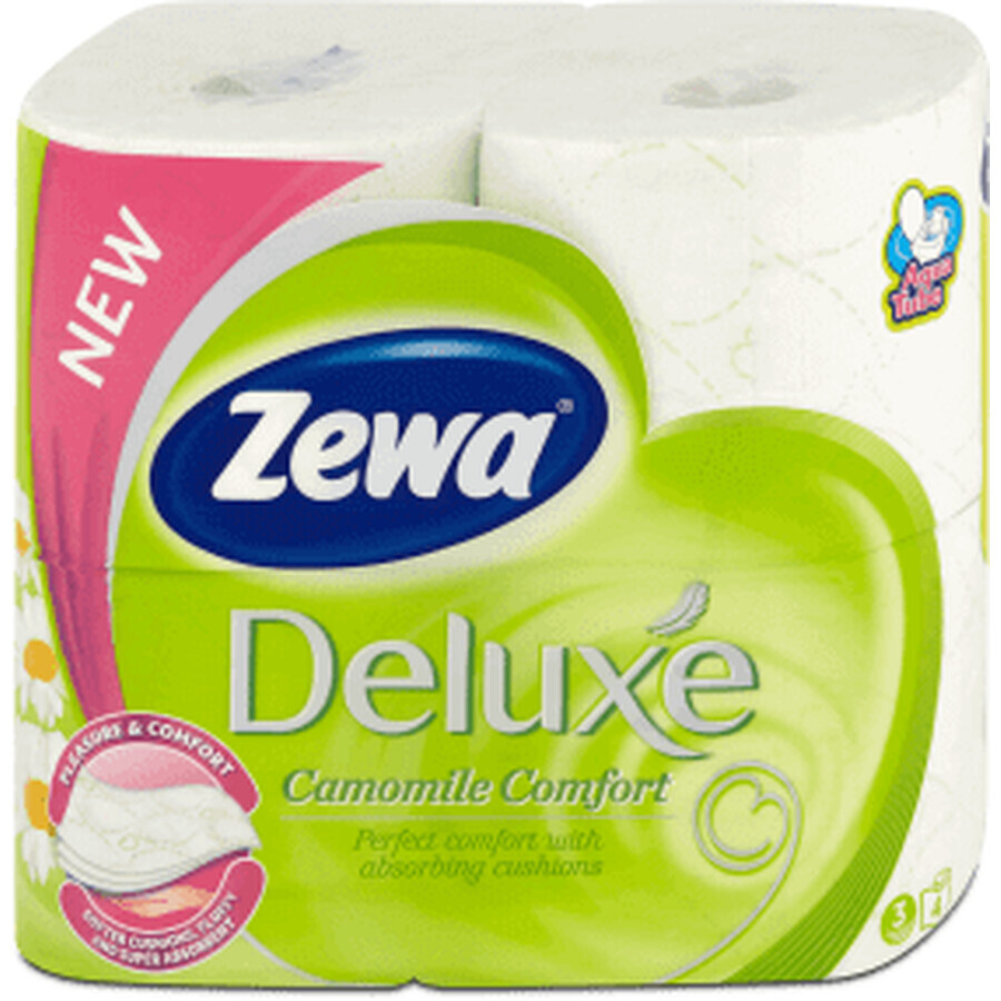 Zewa Toiletpapier deluxe met kamillegeur, 4 stuks