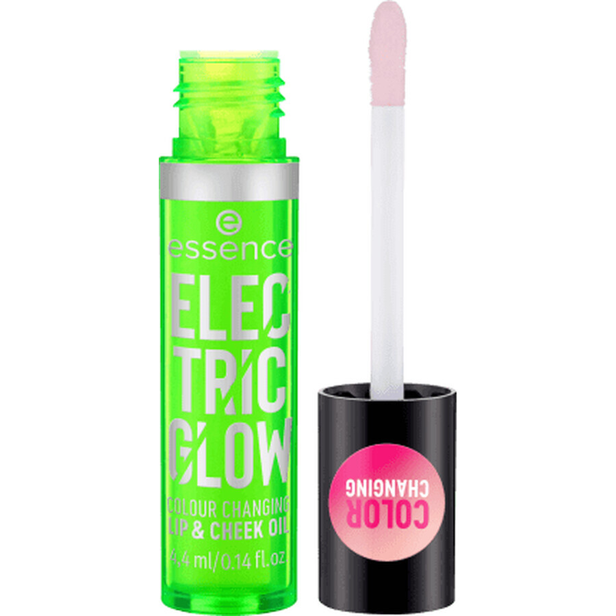 Essence cosmetics ELECTRIC GLOW COLOUR CHANGING Ulei pentru buze și obraz, 4,4 ml