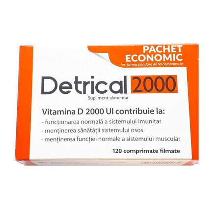 Detrical Vitamine D 2000IU, 120 comprimés, Zdrovit