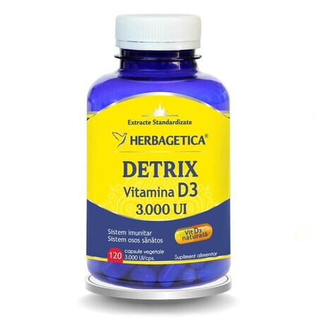 Detrix Forte Vitamin D3 3000 IU, 120 Kapseln, Herbagetica