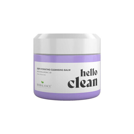 Balsam de curatare faciala 3 in 1 cu acid hialuronic, pentru ten normal sau uscat, Hello Clean, Bio Balance, 100 ml